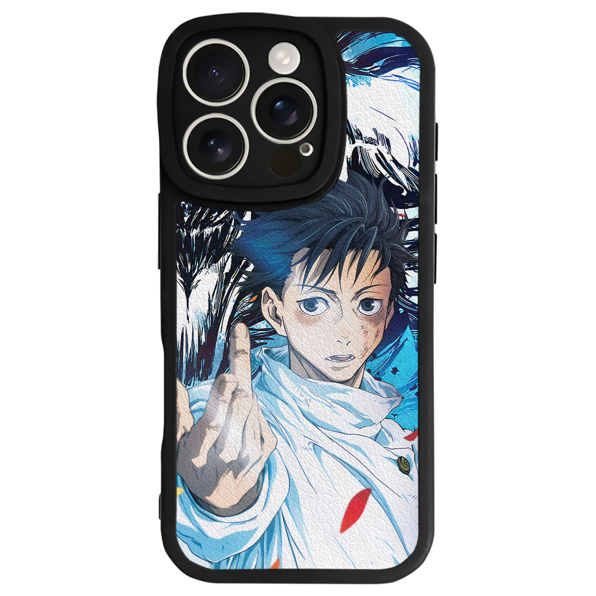 （画像用） 呪術廻戦 Jujutsu Kaisen 【iPhone 16シリーズ対応】シリコンスマホケース（レザー調） 材質：シリコン